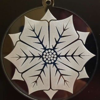 Laser Cut Poinsettia Ornament SVG File