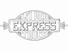 Lil Red Express Truck Decal dxf File