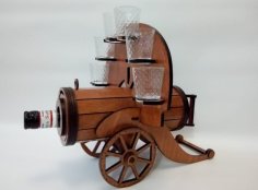 Laser Cut Cannon Wine Bottle Holder