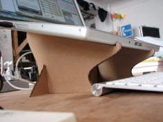 Laser Cut Laptop Stand With Steampunk Gear Design