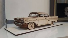 Chevrolet Bel Air 1957 Vector file for laser cutting CNC Free Vector