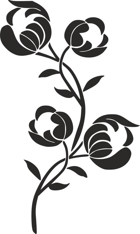 Download Flower Stencil Siluetas Carving Pattern dxf File Free ...