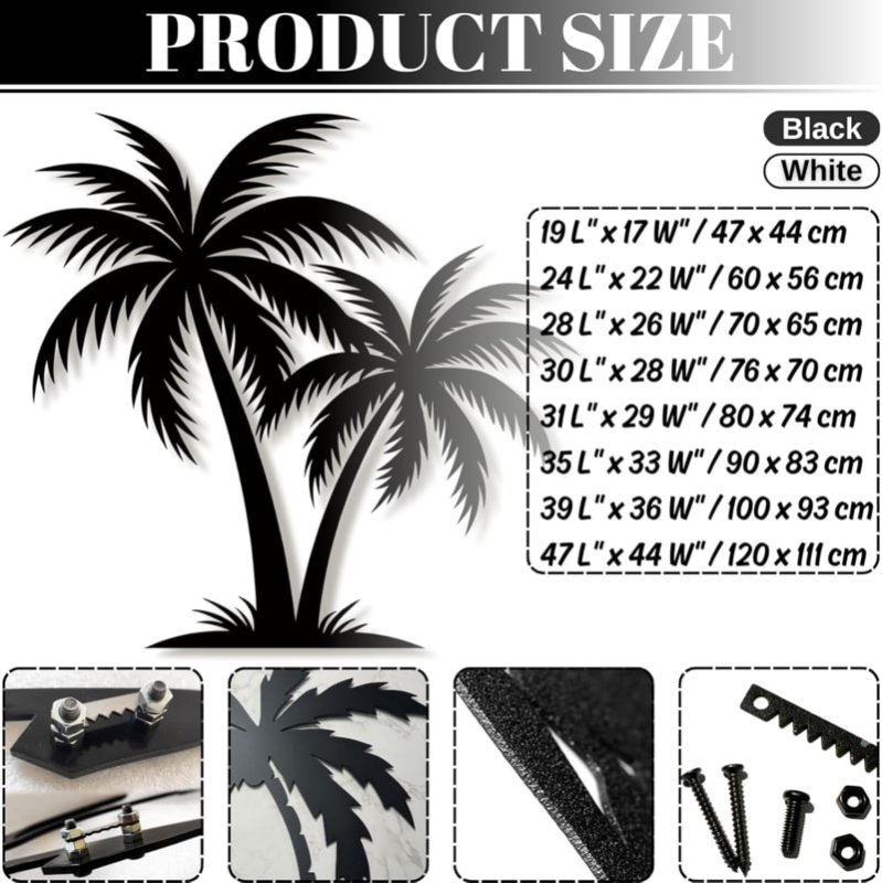 Laser Cut Palm Tree Wall Art
