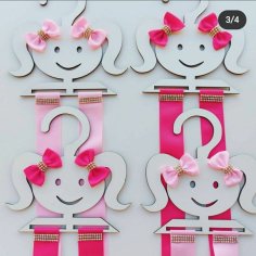 Laser Cut Girl Doll Bow Holder
