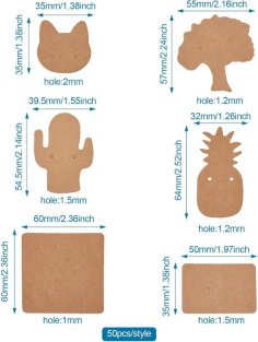 Laser Cut Blank Earring Display Cards