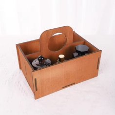 Laser Cut Wooden Portable Storage Box