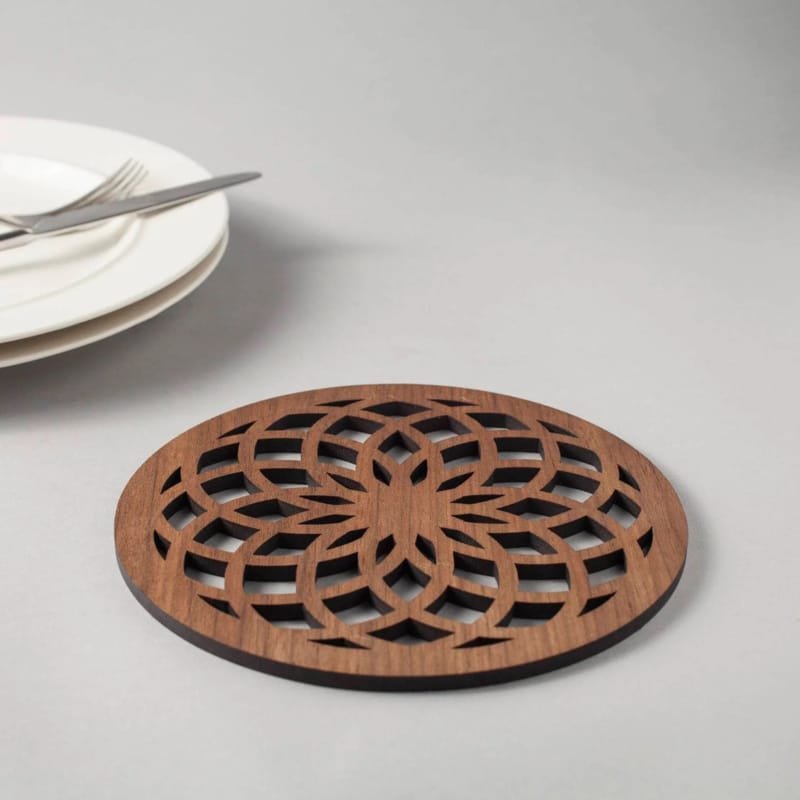 Laser Cut Flower Of Life Coasters