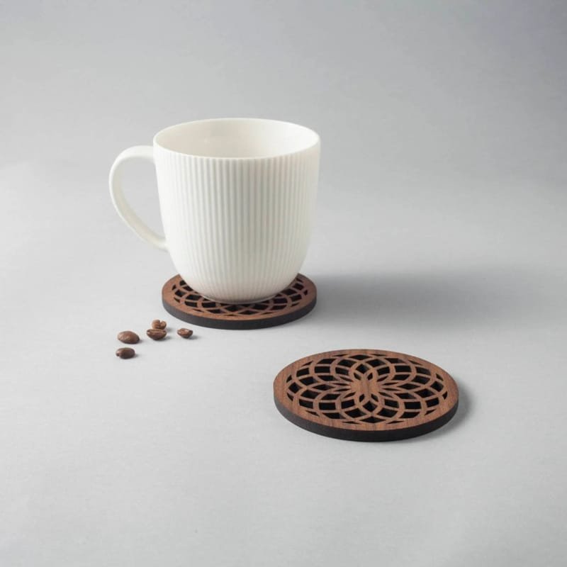 Laser Cut Flower Of Life Coasters