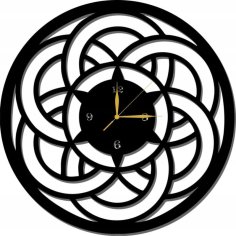 Laser Cut Openwork Wall Clock, Spiral Mandala Wall Clock