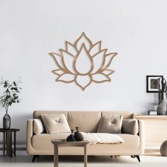 Laser Cut Lotus Flower Wall Decor Lotus Flower Outline Design