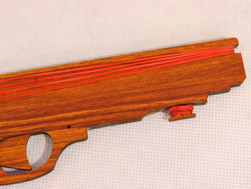 Laser Cut Rubber Band Gun Toy