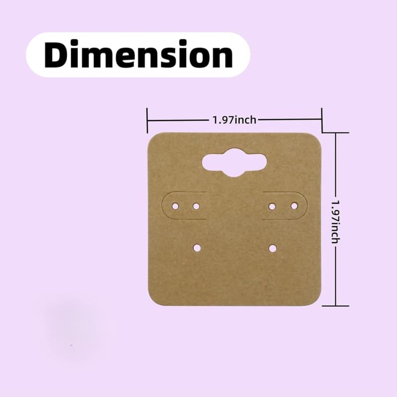 Laser Cut Kraft Paper Earring Display Cards