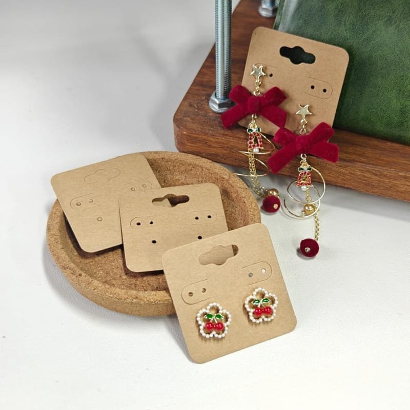 Laser Cut Kraft Paper Earring Display Cards