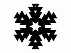 File dxf di fiocco di neve Design 416
