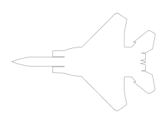 F15 जेट dxf फ़ाइल