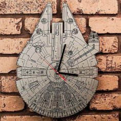 Star Wars Millennium Falcon Clock DXF-Datei