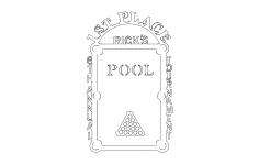 Fichier dxf du trophée de la piscine