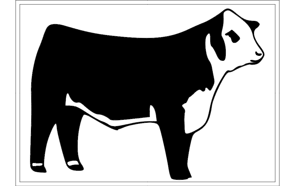 Файл dxf крупного рогатого скота герефордской породы