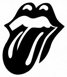 Rolling Stones Hot Lips vector art dxf File