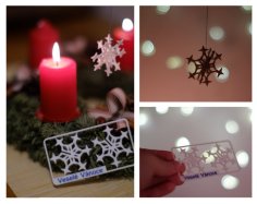 Snowflake Kit Card (English, German, Czech Version) 3D Printer Model