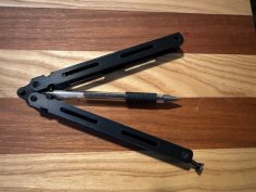 Balisong, Butterfly Knife Pen Holder 3D Printer Model