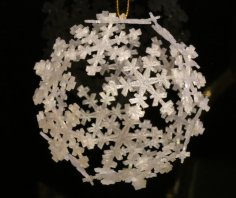 Snowflake Icosahedron Ornament 3D Printer Model