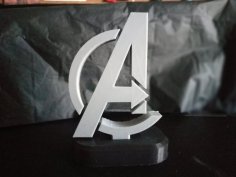 Marvel Avengers Logo Stand 3D Printer Model