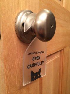 Laser Cut Cat Door Hanger