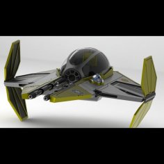 Star Wars Jedi Interceptor 3D Printer Model