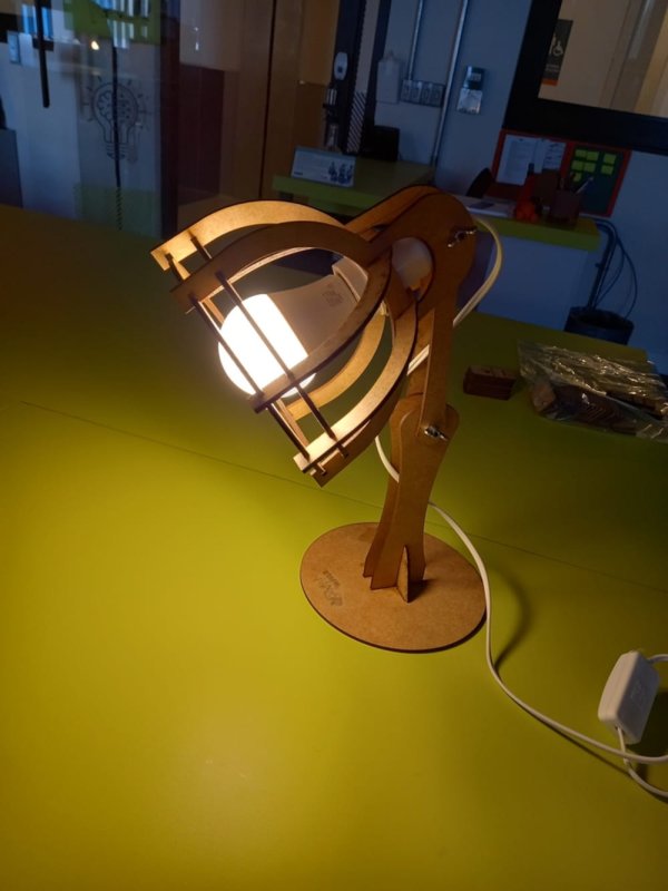 Laser Cut Wood Tilt Wall Lamp DXF File