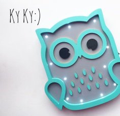 Laser Cut Owl Lamp DXF File