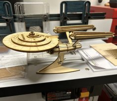 Laser Cut USS Enterprise 3D Model Free Vector