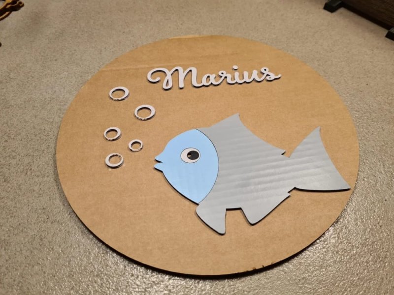 Laser Cut Kid Name Circle Board SVG File