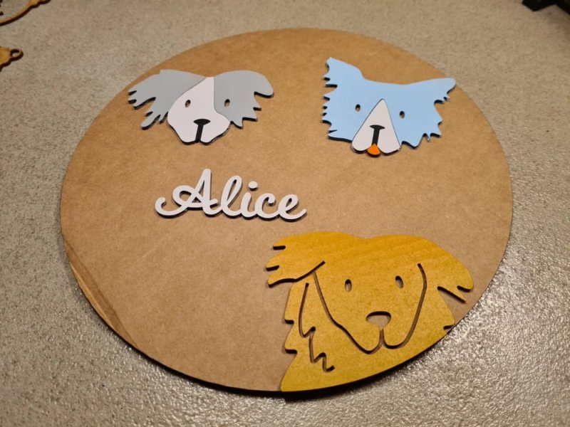 Laser Cut Kid Name Circle Board SVG File