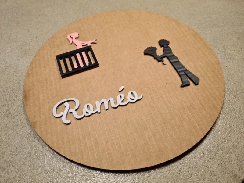 Laser Cut Kid Name Circle Board SVG File