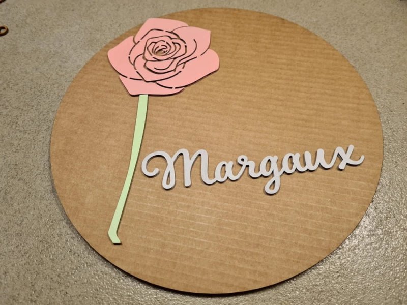 Laser Cut Kid Name Circle Board SVG File