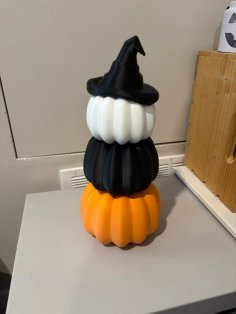 Vertical Pumpkin Stack – Halloween Decoration 3D Printer Model