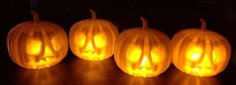 Halloween Pumpkin Tea Light 3D Printer Model