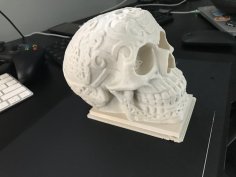 Celtic Skull W/ Flat Base 3D Printer Model