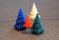 Christmas Tree, Snowflake Profile 3D Printer Model