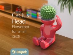 Cactus Head 3D Printer Model