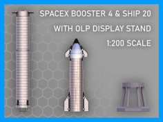 SpaceX Starship And Superheavy Booster 3D Printer Model