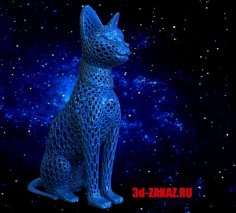 Interstellar Cat Voronoi Remix 3D Printer Model