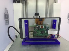 Raspberry Pi 7 In LCD Touch Screen Stand 3D Printer Model