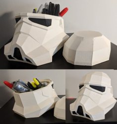 Low Poly Trooper Container 3D Printer Model