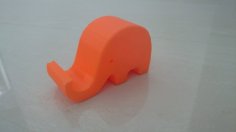 Elephant Phone Holder (No Supports Required) 3D Printer Model