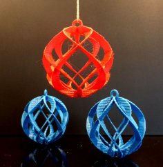 Spiral Sphere Ornament – Customizer Enabled 3D Printer Model