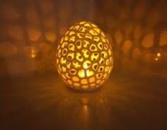 Voronoi LED Egg Tealight Shade 3D Printer Model