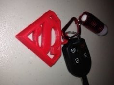 Superman Key Chain 3D Printer Model