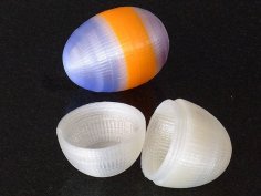 Large Easter Egg – Seamleassly Screws The Two Sides Together 3D Printer Model